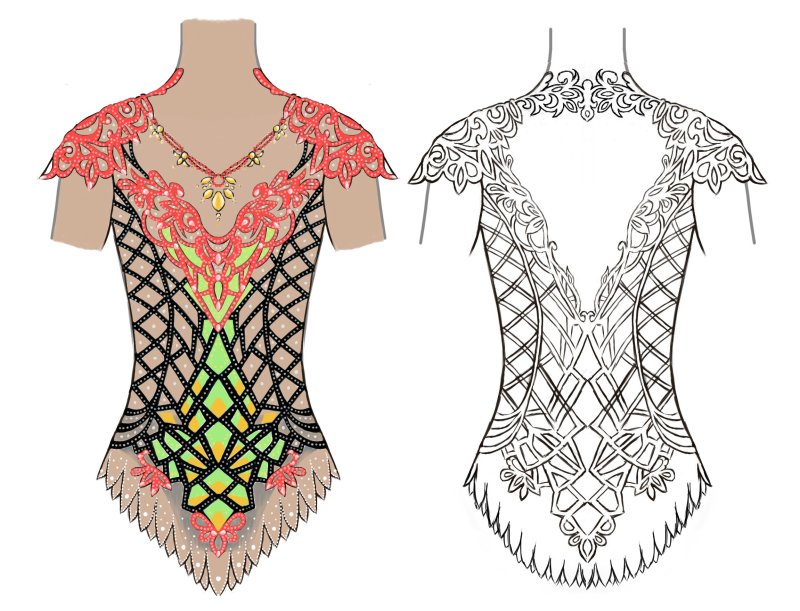 Узоры на купальник