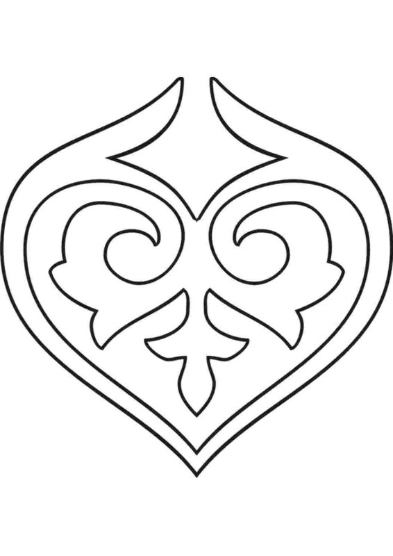 Казахский орнамент трафарет