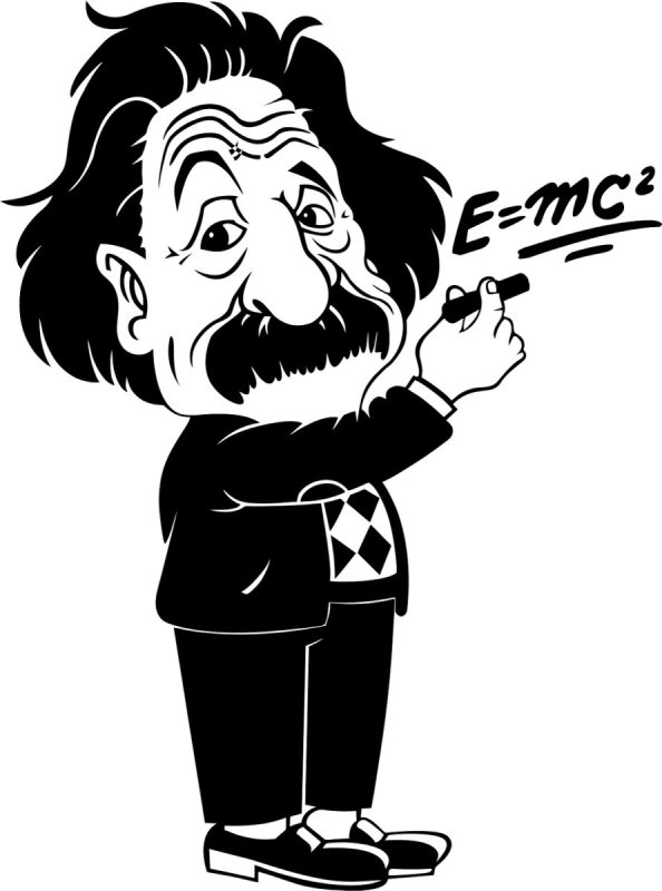 Эйнштейн портрет вектор