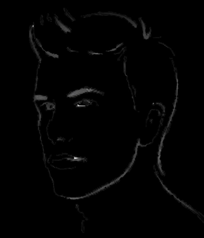 Эскиз мужского лица