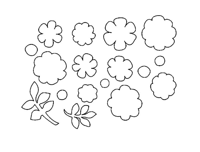 Цветы трафарет для вырезания