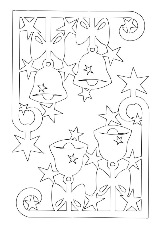 Трафареты на окна новогодние