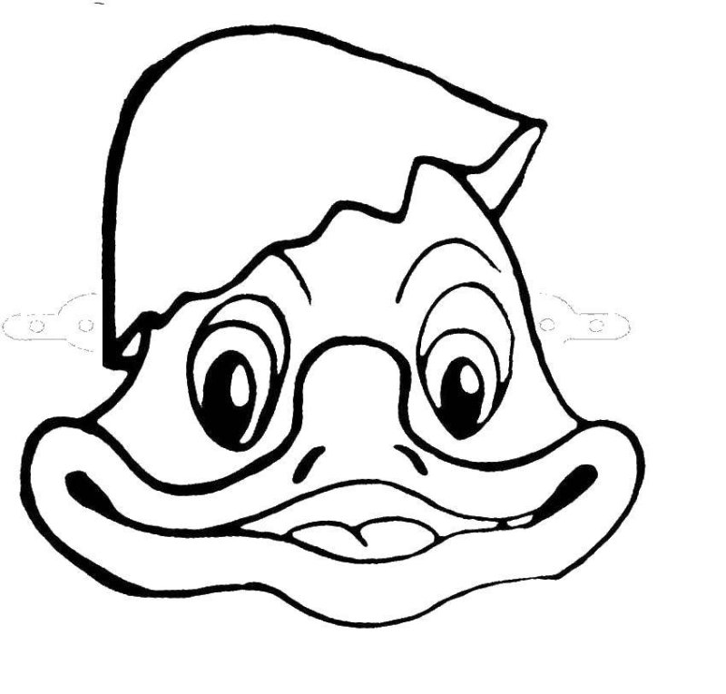 Маска утки раскраска