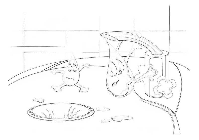 Вода раскраска