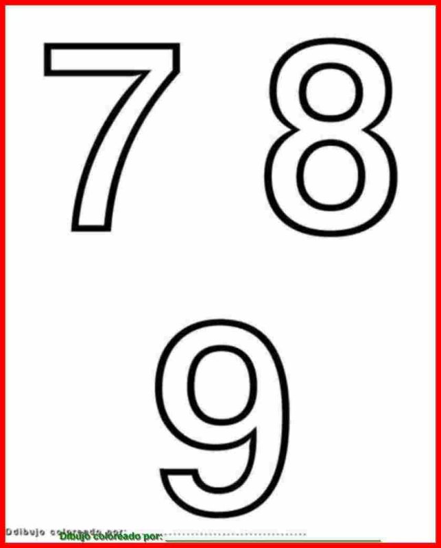 Контурное изображение цифр