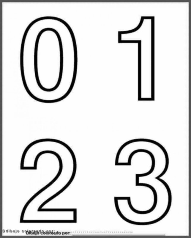 Цифры для раскрашивания