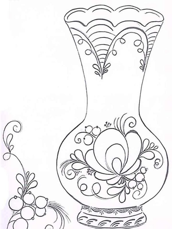 Гжель раскраска