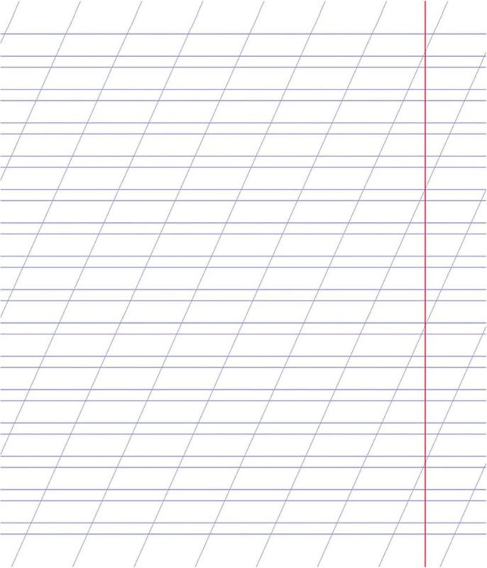 Разлиновка узкая линия а4