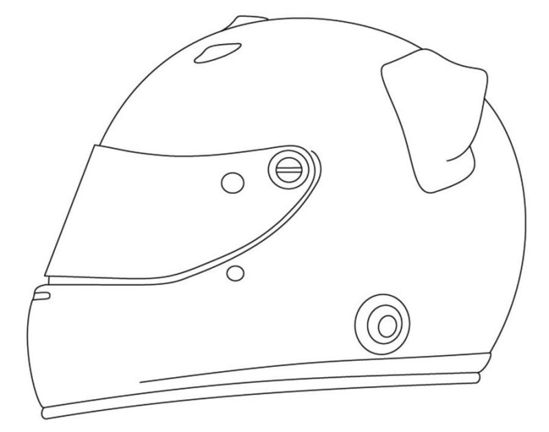 Раскраска мотошлема