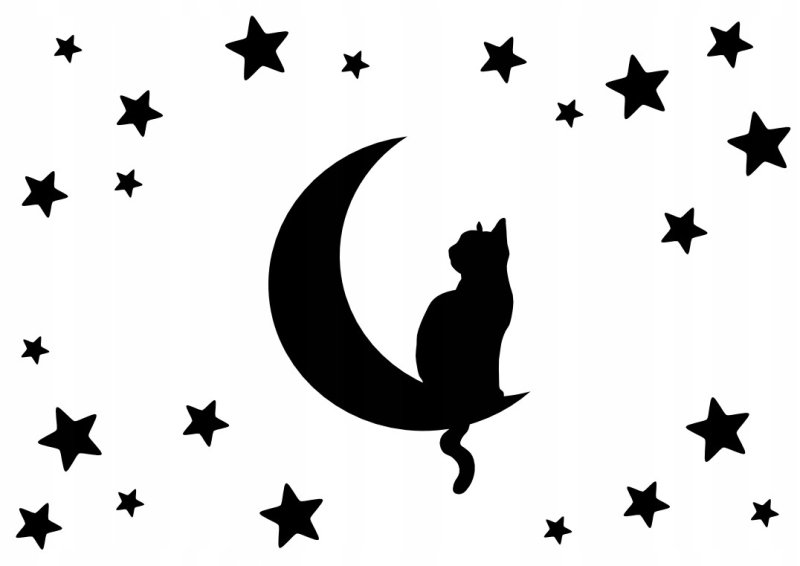 Кот на полумесяце