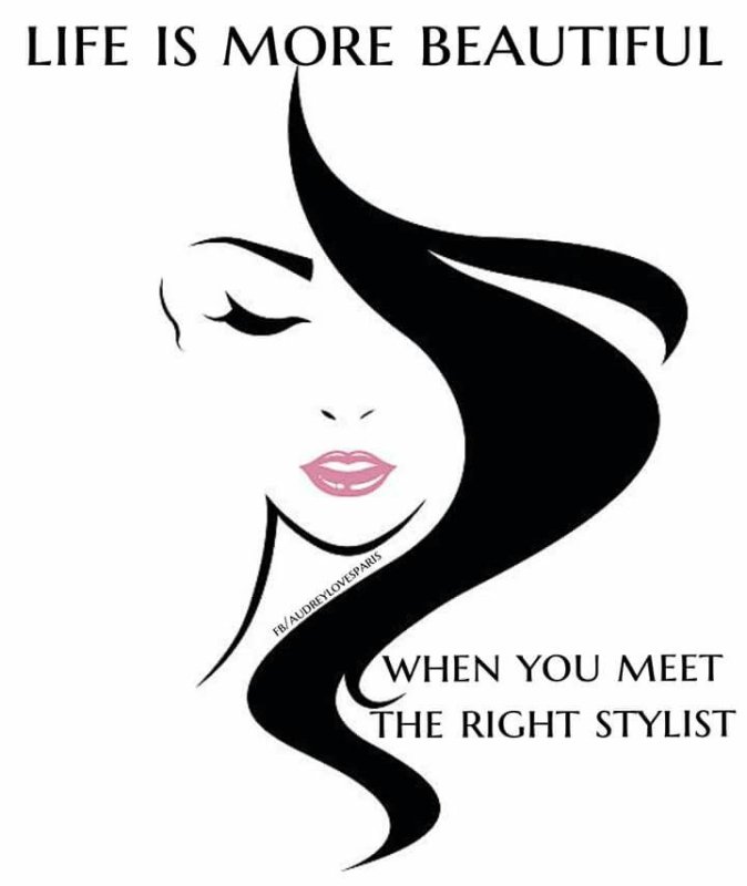 Силуэт женской головы