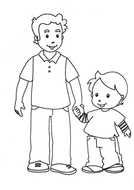 Рисунок на день папы легкий