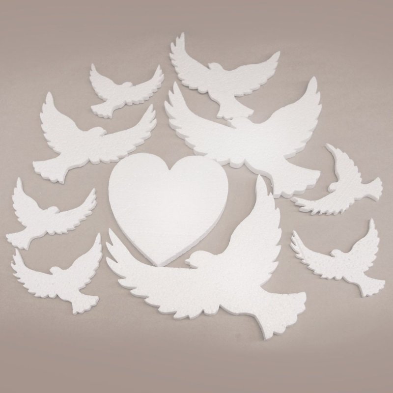 Декор на свадьбу из пенопласта