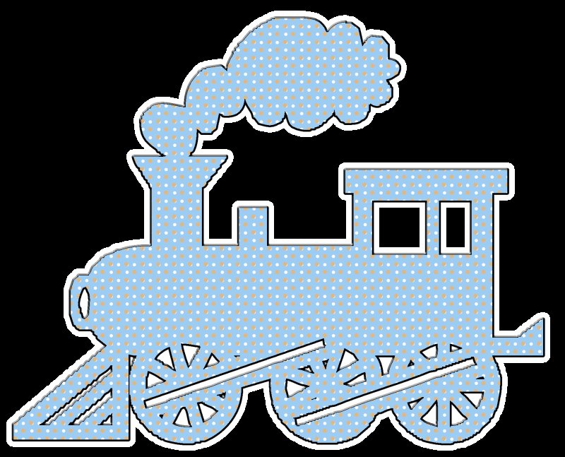 Трафарет паровозика с вагончиками