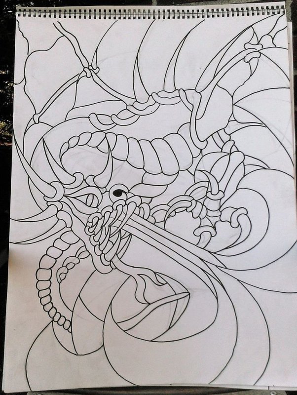 Витраж дракон