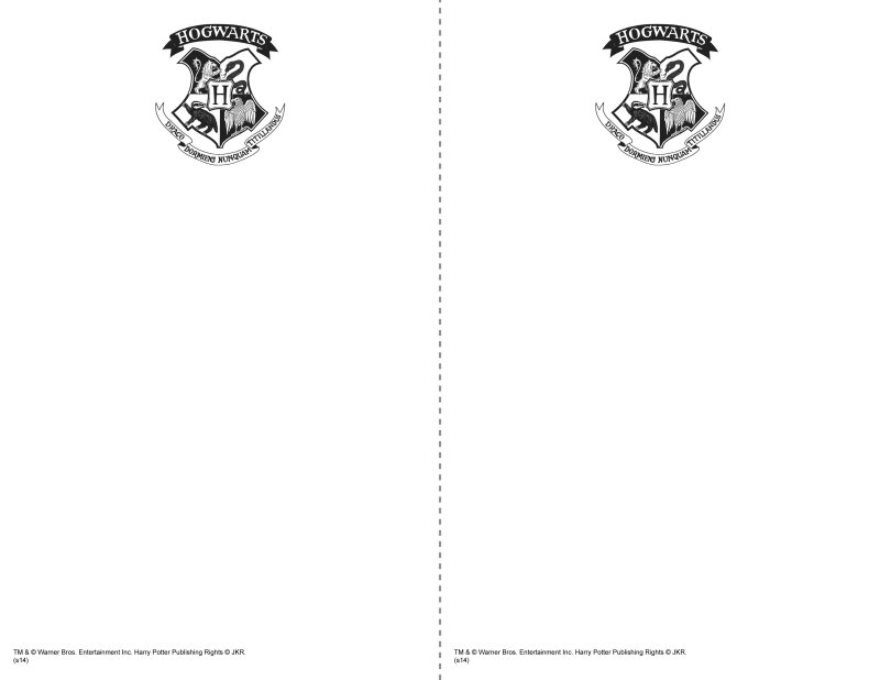 Письмо Гарри Поттеру из Хогвартса шаблон