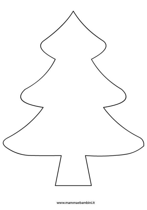 Елочка трафарет для вырезания