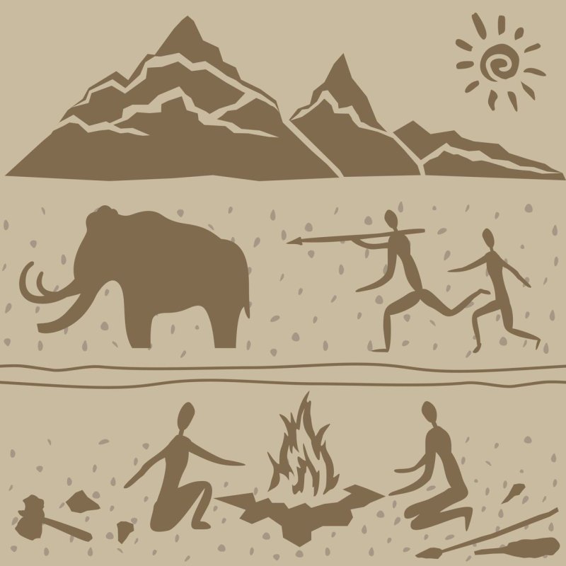 Петроглифы Кыргызстана вектор