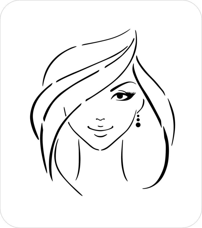 Лицо девушки рисунок