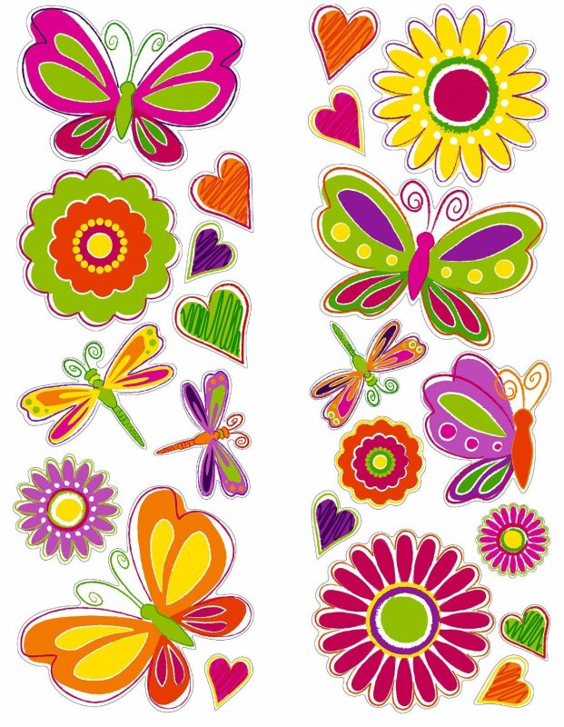 Разноцветные цветочки