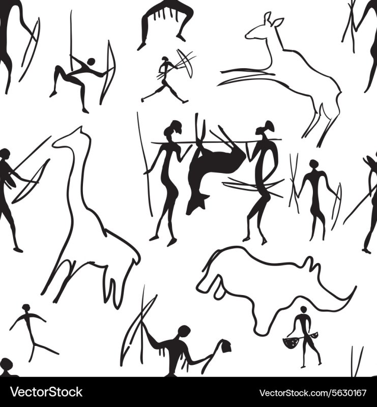 Наскальные рисунки первобытных людей