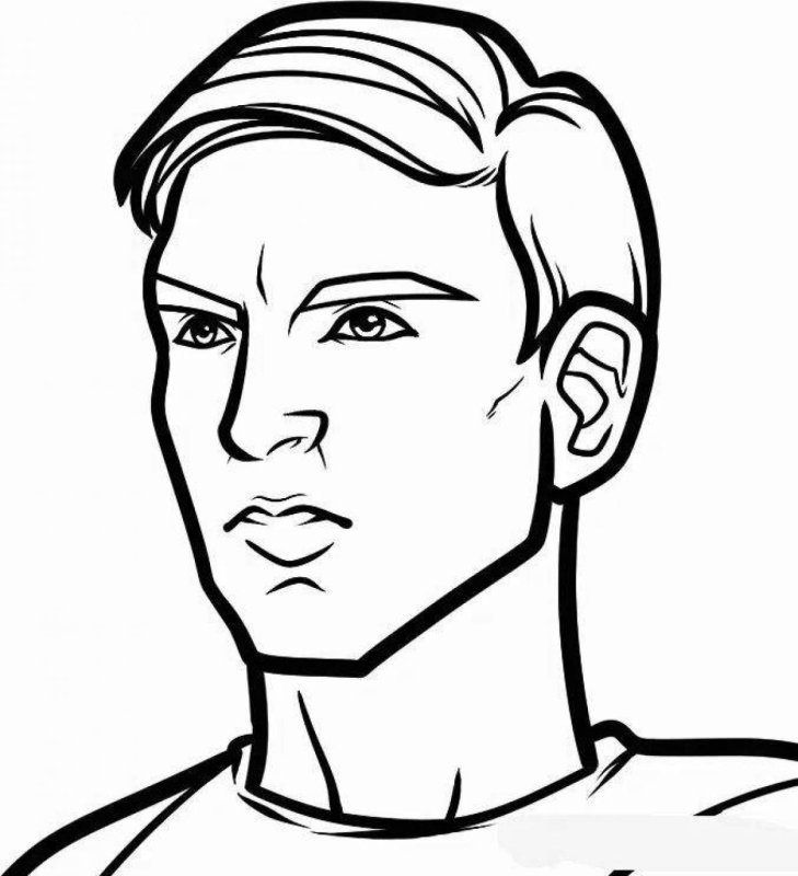 Нарисовать лицо мужчины