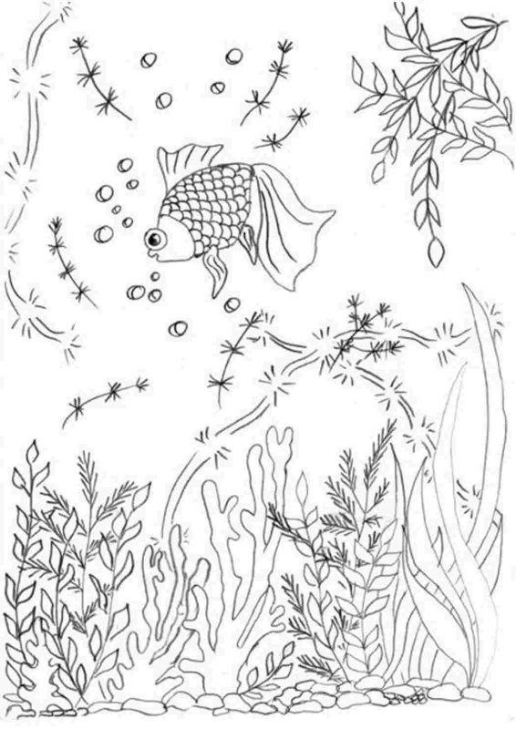 Трафарет Морское дно