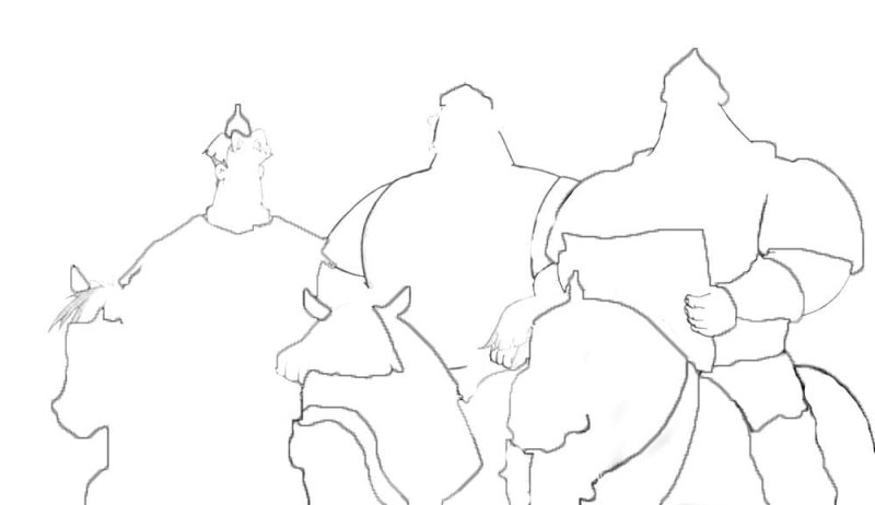 Аппликация богатырь шаблоны