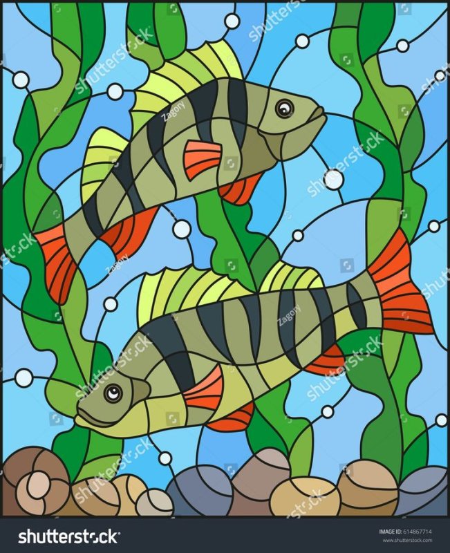 Витраж рыбки