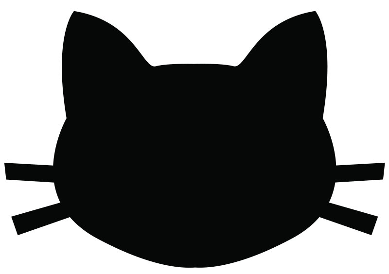Силуэт морды кота