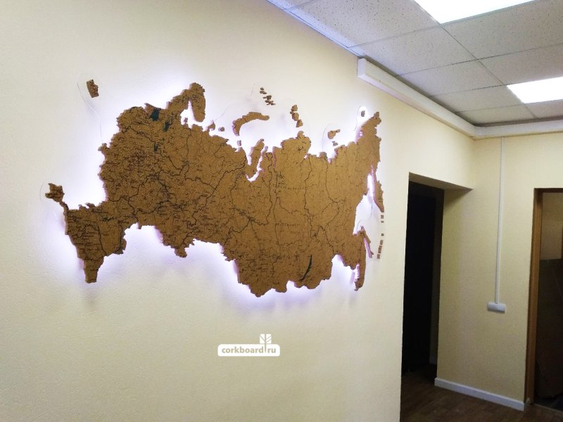 Карта деревянная на стену
