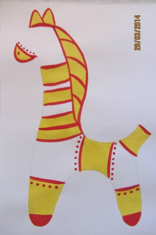 Филимоновская роспись лошадь