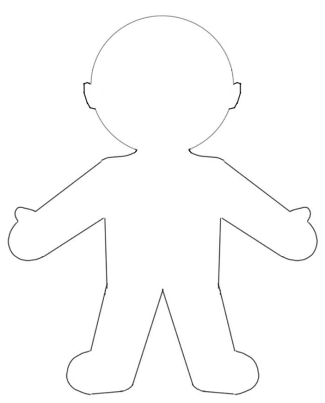Контур человечка для вырезания