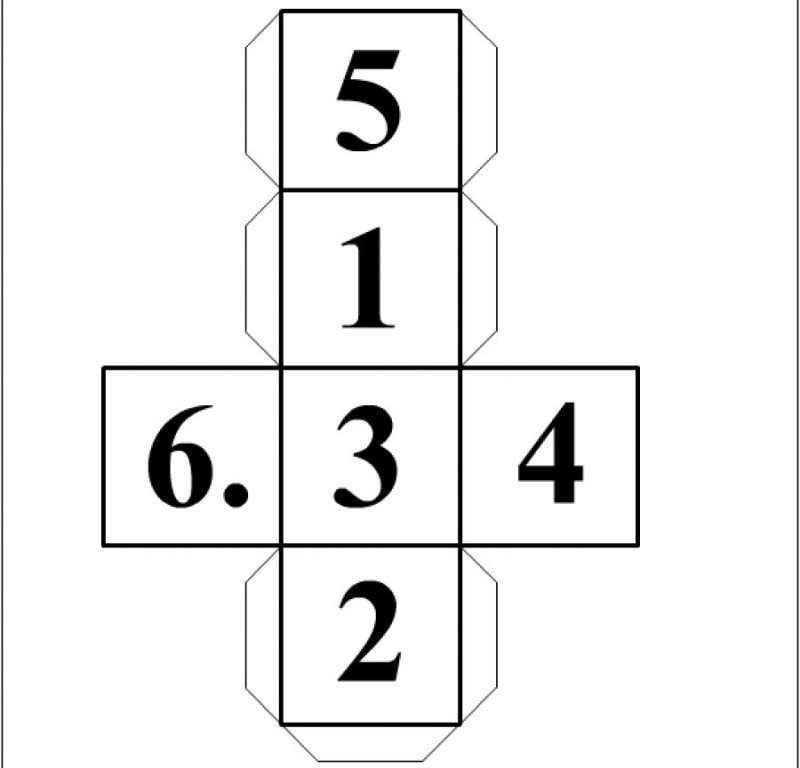 Развертка кубика для склеивания