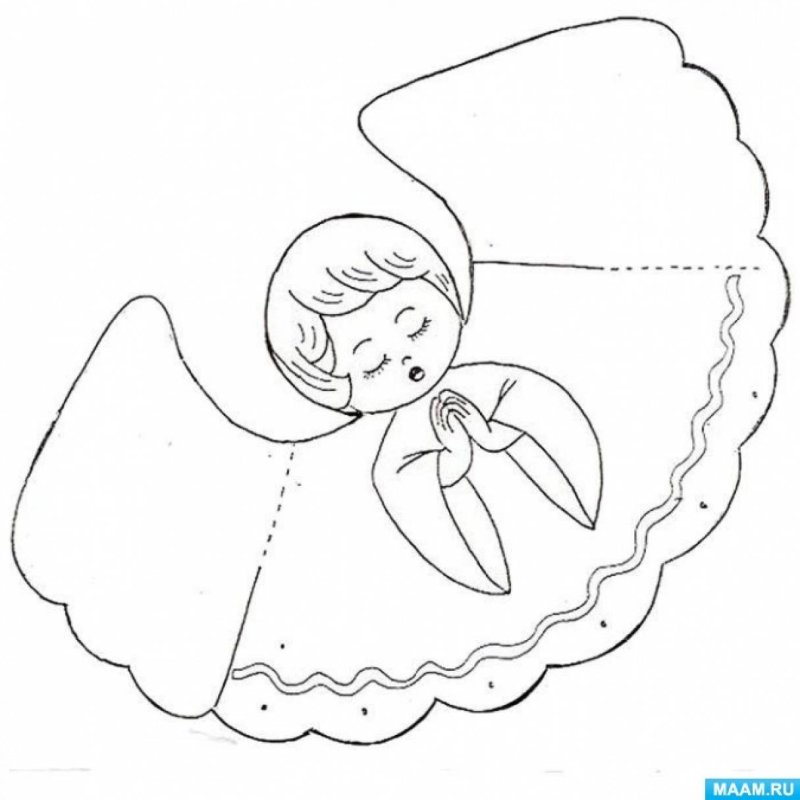 Бумажный ангел шаблон