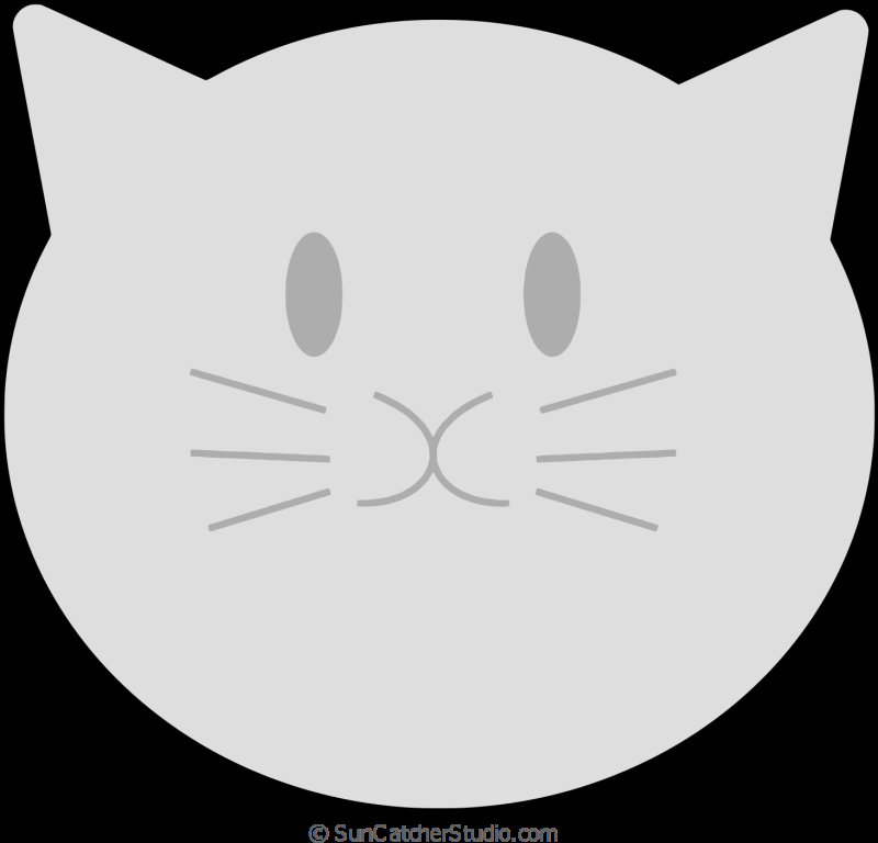 Трафарет кота для вырезания