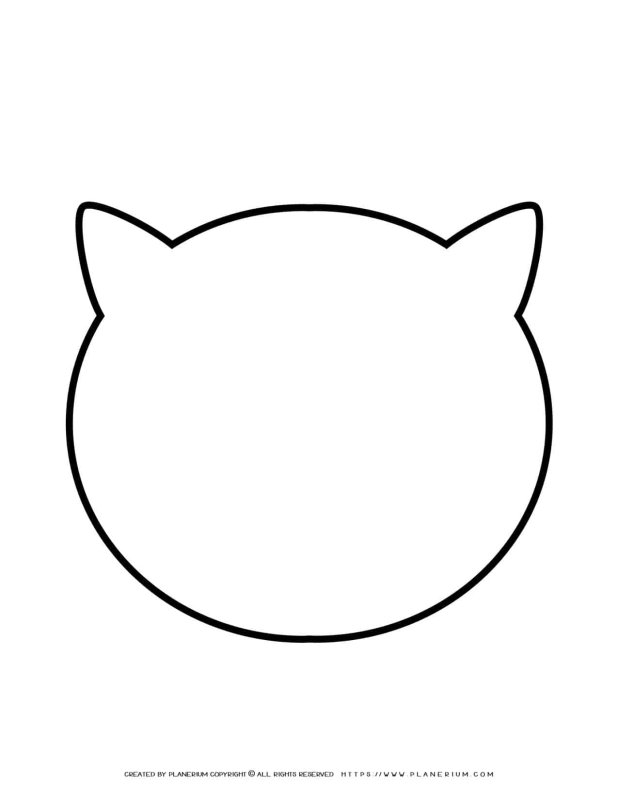 Голова кота контур