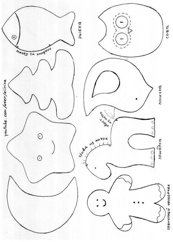 Елочные игрушки из ткани выкройки