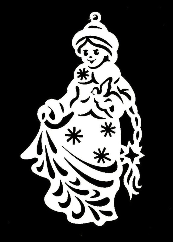 Трафарет Снегурочки