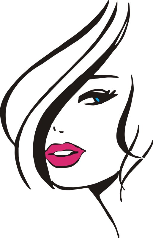 Силуэт женского лица