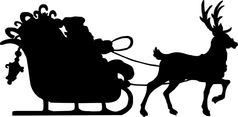 Олени с санями