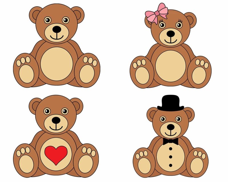 Аппликация мишка