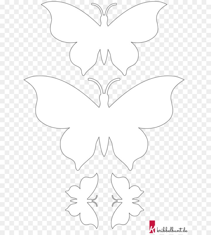 Трафареты бабочки