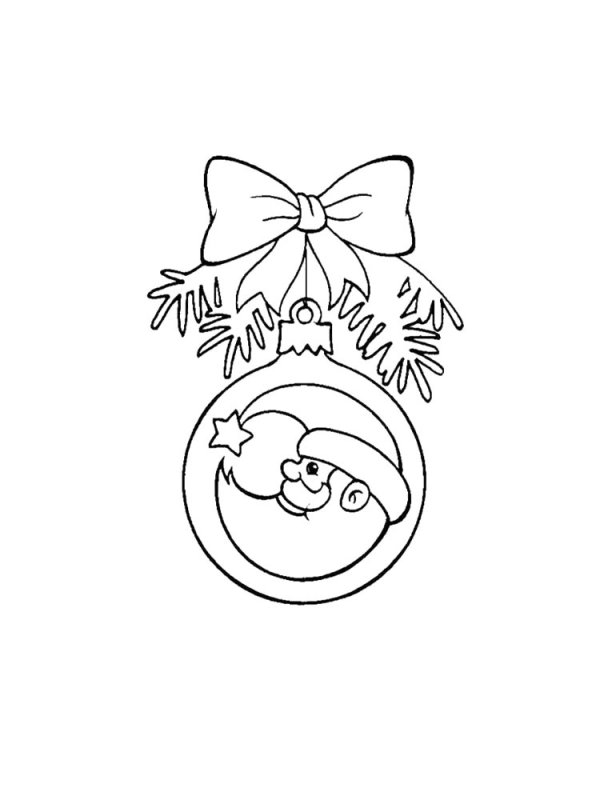 Новогодние шары трафарет
