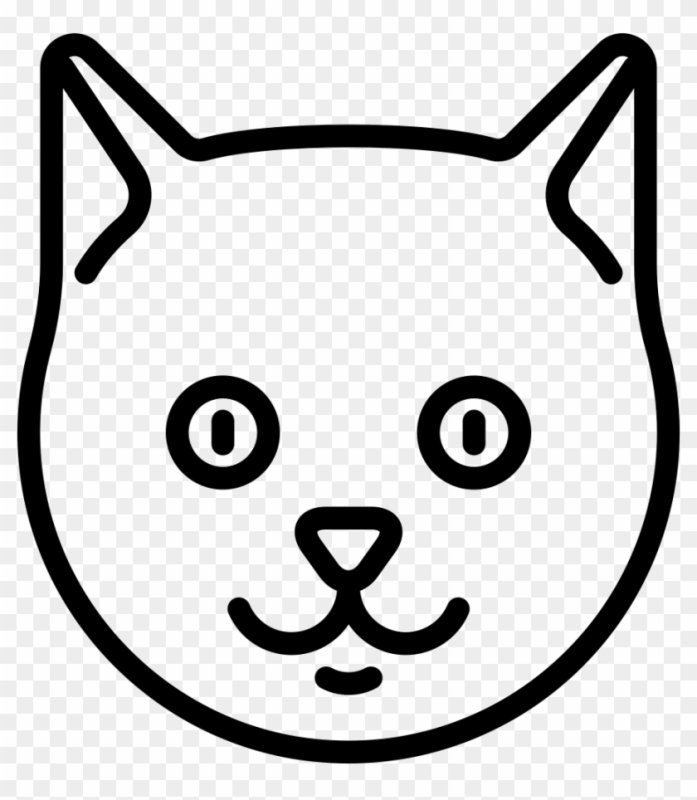 Мордочка кошки трафарет