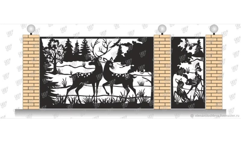 Резные ворота из металла