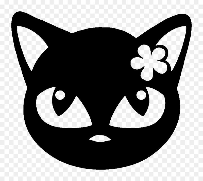 Очертание морды кота