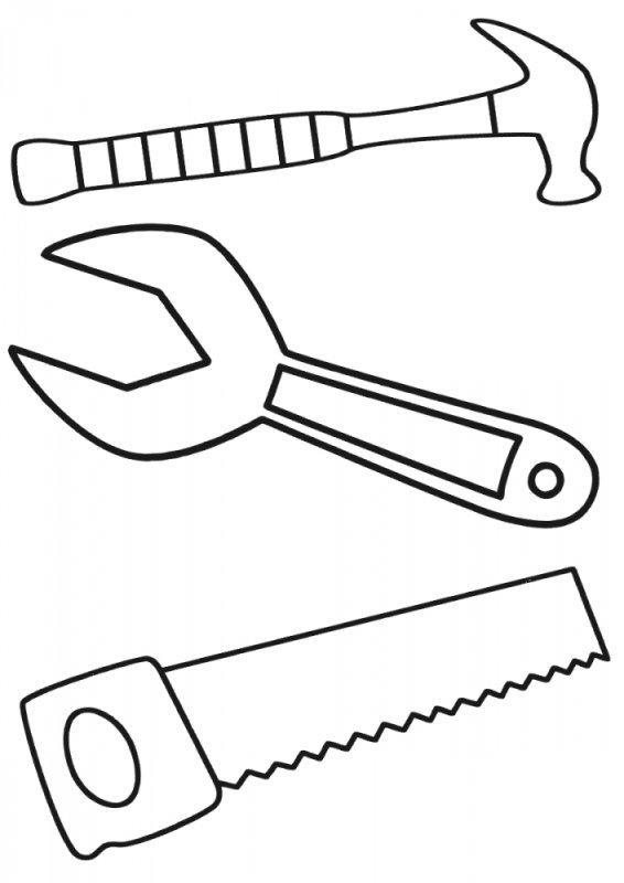 Раскраски для малышей инструменты