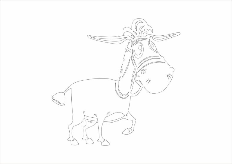 Осел из мультика три богатыря