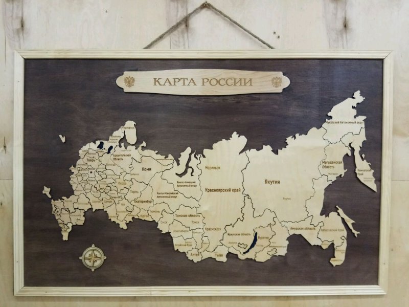 Карта России панно